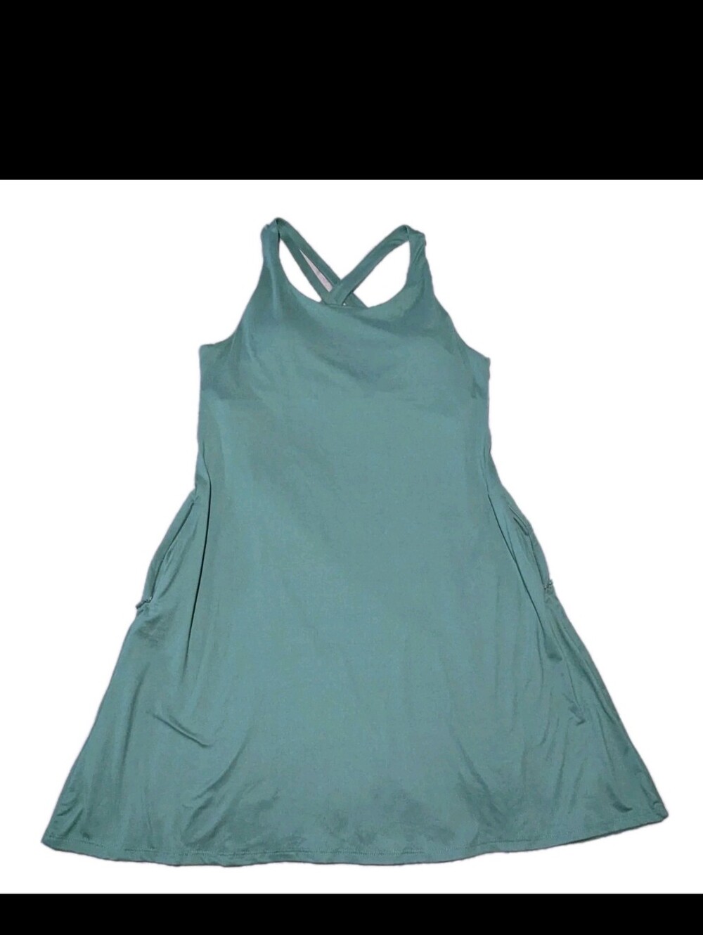 Kyodan Outdoor Athletic Dress Womens Sz Large Green Padded Bra Zip Pockets Sport